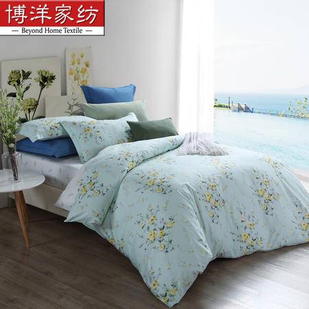 韓式田園風享受 博洋家紡圣菲莊園全棉印花四件套體驗